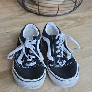 Vans Kids Black and White Sneakers